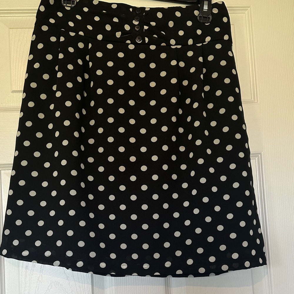 Chic Polka Dot A-Line Skirt